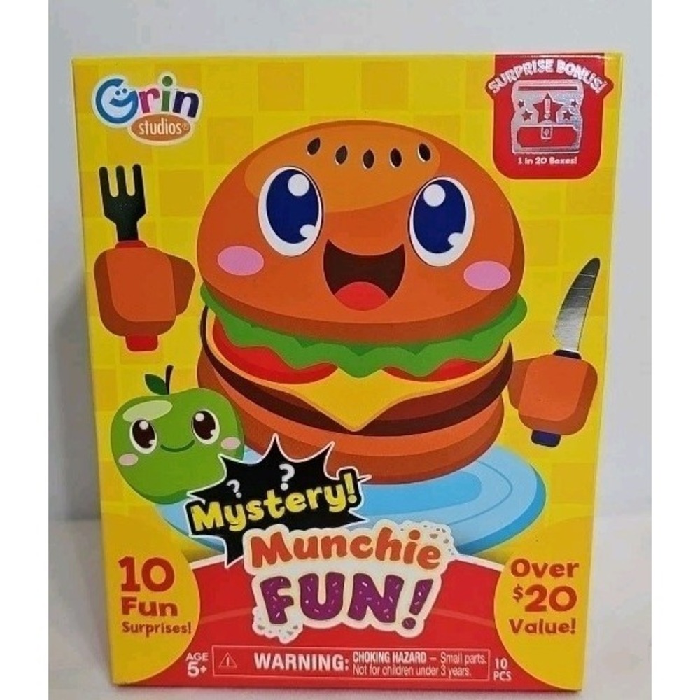 NEW SEALED - Grin Studios Mystery Munchie - 10 Items -  Fun Surprise Box‎